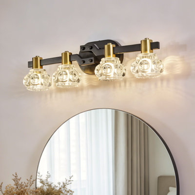 4 - Light Modern Dimmable Wall Mounted Vanity Lighting for Bathroom Mirror, Powder Room, Bedroom