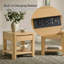 Table de bout en bois massif avec tiroir et station de charge Waynesville-5611709