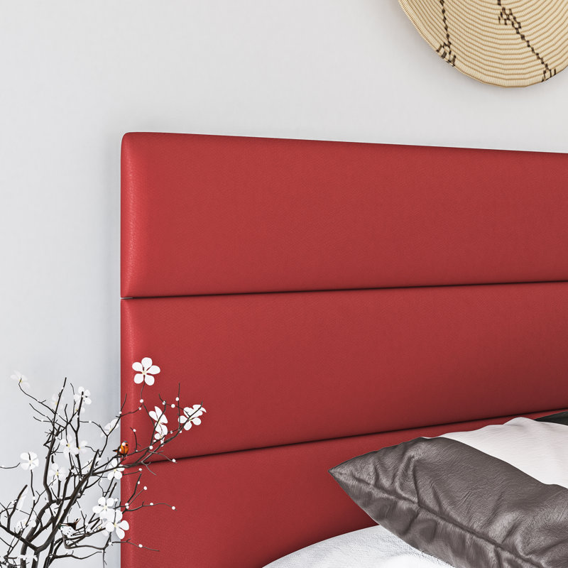 Base de lit tapissier Boyd Sleep Napoli, Complète, Rouge