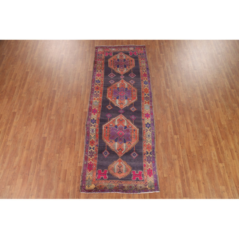 Tapis de couloir géométrique traditionnel 4x11