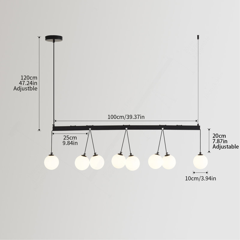 Lustre sphérique 8 lumières Broghan [sans ampoule]