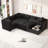 108.6" U-Shaped Living Room Bed With Storage, Ports, 2 Power Sockets, Black Chenille Upholstery Oversized Storage Chaise & Bed,-625216161