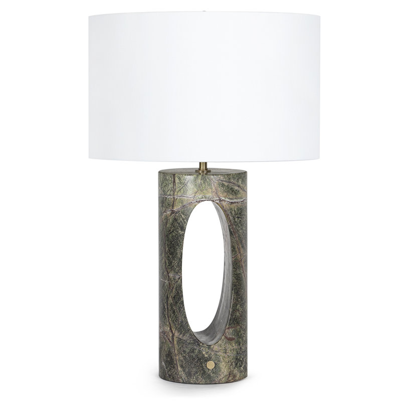 Portia Marble Table Lamp, Green