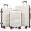Premium PP Travel Luggage Set , 3-Piece TSA Lock Suitcase Ensemble with 20, 24, and 28 Inch Sizes with 360° Spinner Wheels