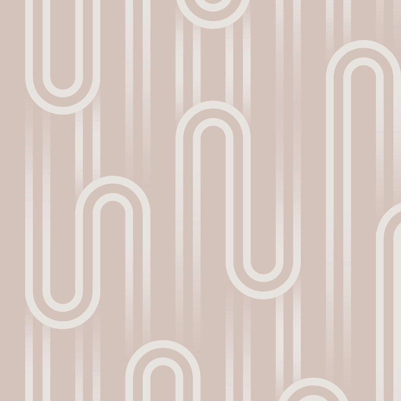 Geometric Wallpaper Double Roll, Peach