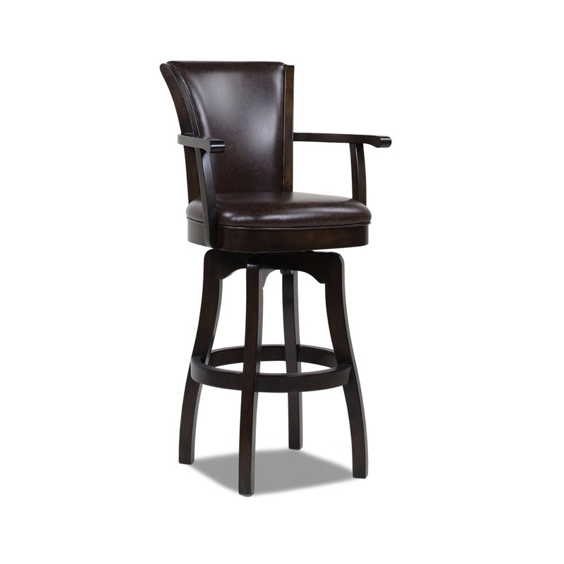 Tabouret de bar et de comptoir Meola, Tabouret de bar (siège d'une hauteur de 31 po), Brun rétro