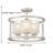 Maroney 3 - Light Kitchen Glass Steel Dimmable Flush Mount Ceiling Light Chandelier-1317100722