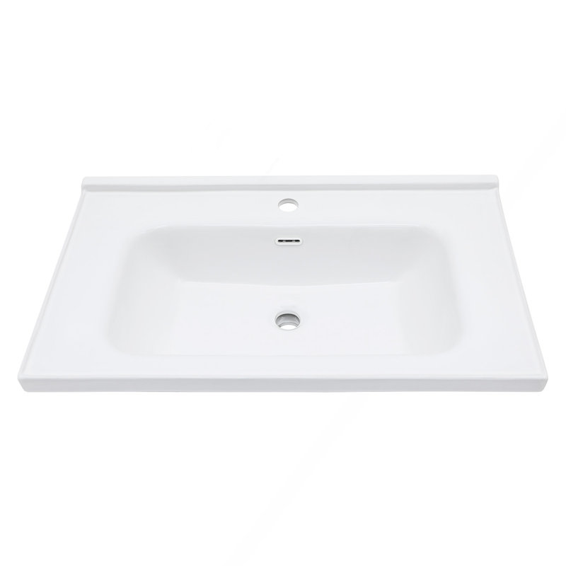 32"x20" White Rectangular Single Vanity Top(Sink Only)