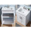 Meuble-lavabo simple 24 po avec plateau en céramique Peura-325296420