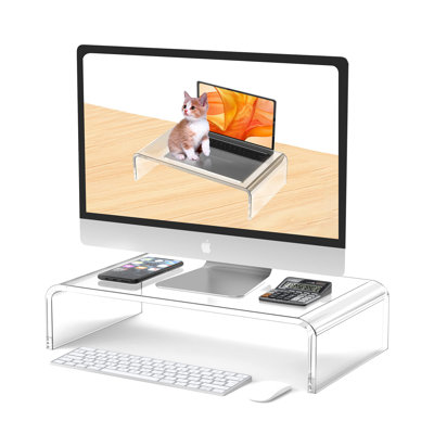 1 Layer Acrylic Laptop Stand Lifter, Acrylic Monitor Stand Lifter