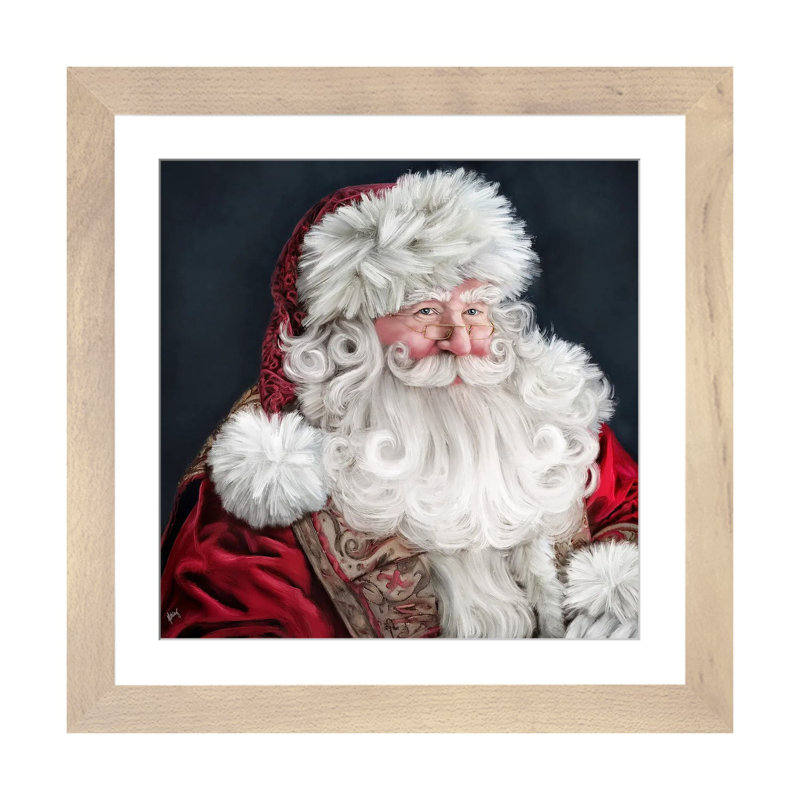 Saint-Nicolas - reproduction d'art murale - papier d'art encadré, Beige, H 16 po x l 16 po