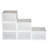 Set Of 6 Stackable Clear Plastic Shoe Storage Box