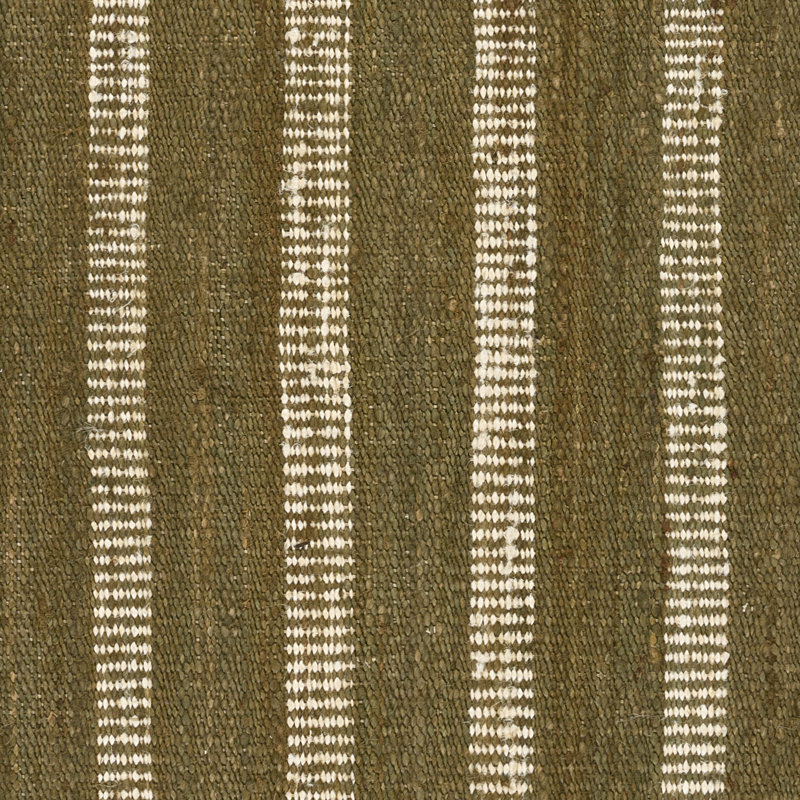 Momeni Jango Hand Woven Jute and Cotton Striped Green Area Rug 2'6" X 8' Runner, Runner 2'6" x 8'