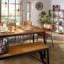 Tevis Solid Wood Bench
