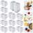 50Pcs Double Compartment Condiment Container With Lids, Mini Plastic Snack Containers,BPA Free,Microwave Safe,Leakproof Food Storage, To Go Food Containers,Take Out Sauce Container