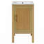 Armoire de salle de bain 18 po avec rangement, solution pour petit espace avec lavabo en céramique, tablette réglable