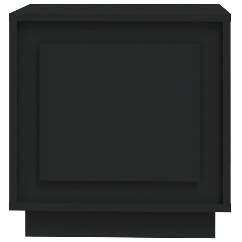 Shawntella 44cm W Particle Board / Chipboard Bedside Table, Black