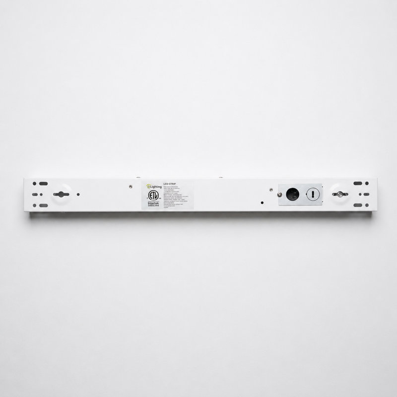 E2 Lighting Bande linéaire mince à DEL intégrée de 2 pi avec batterie de secours, puissance et température de couleur sélectionnables