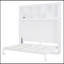 Grand lit escamotable mural avec tablettes supérieures et USB, blanc