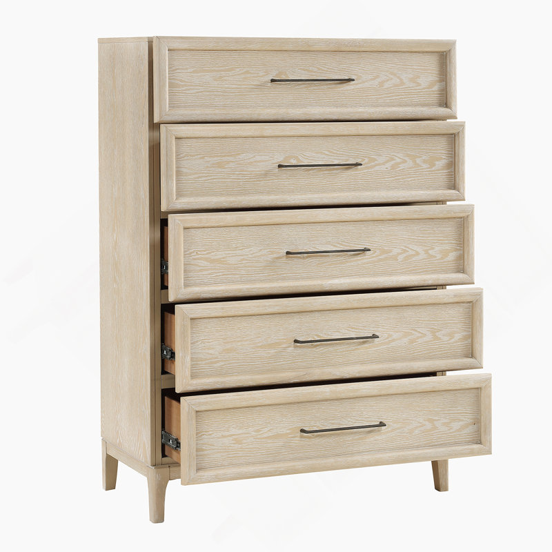 Commode de rangement avec 5 tiroirs, commode en bois pour chambre à coucher