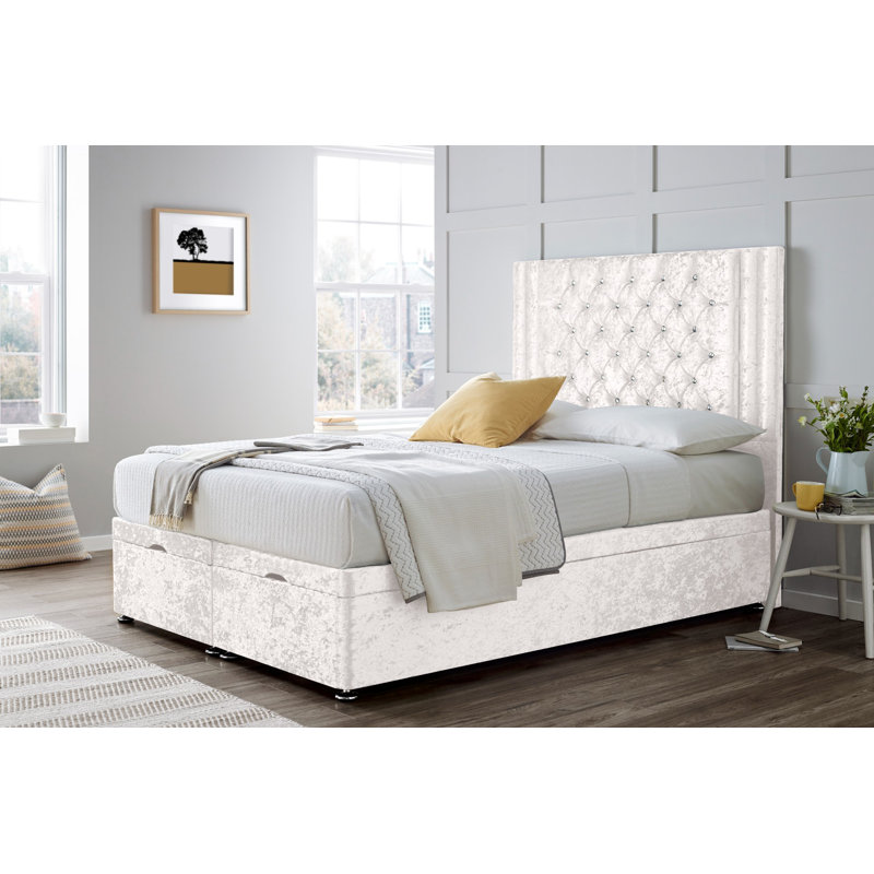 Glasgow Bed Without Headboard, White, Small Double (4')
