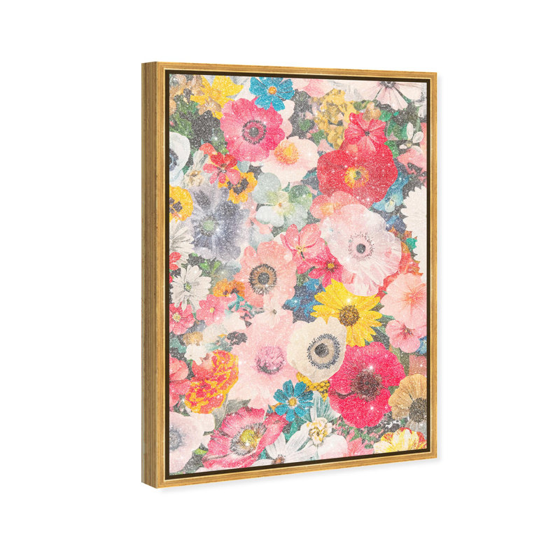 Oliver Gal Photobloom Floral and Botanical - Diamond Dust Framed Canvas Art, 45" H x 30" W, Cream