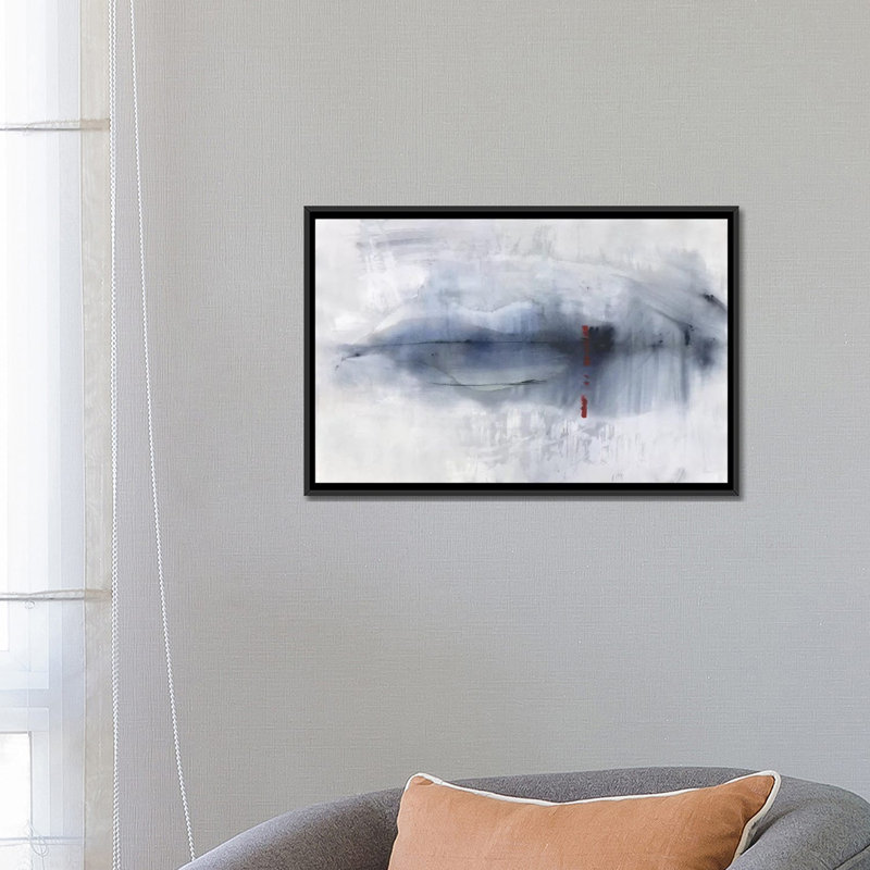 «Slate Horizon», reproduction d'art sur toile tendue, H 18 po x l 26 po x P 1,5 po, Toile avec cadre noir, Pas de tapis