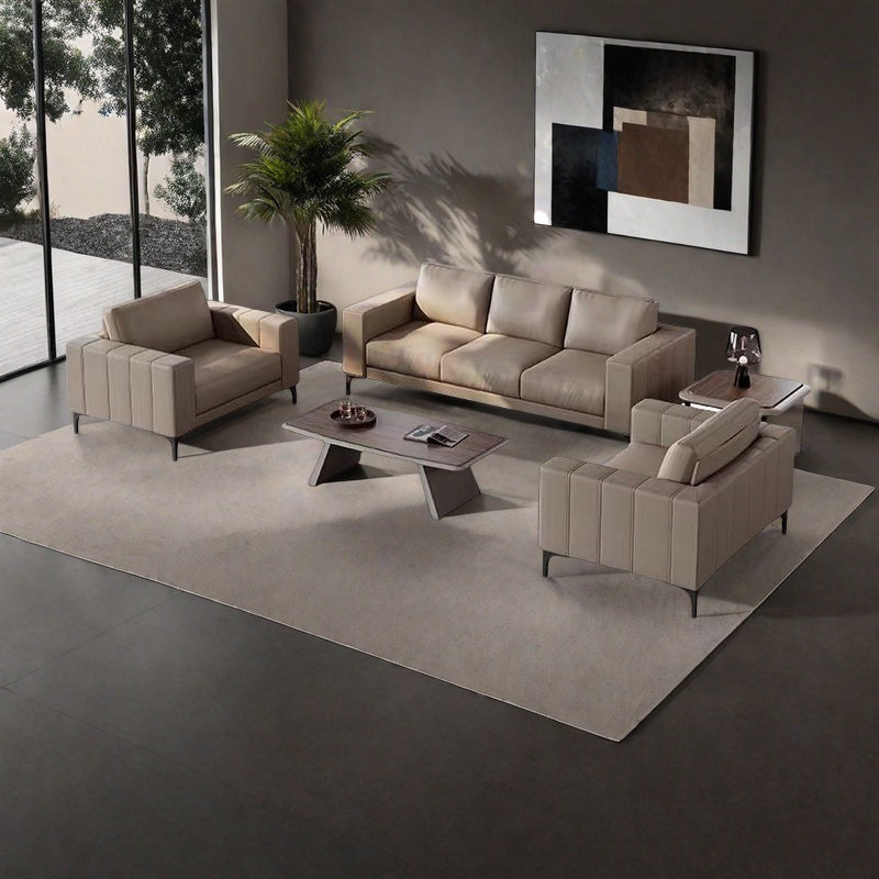 Ensemble de canapé de bureau moderne et élégant, Kaki