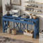 Modern Crisscross Design Entryway Table with Open Bottom Storage-222915948