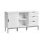 Glass Display Sideboard LEDUC White