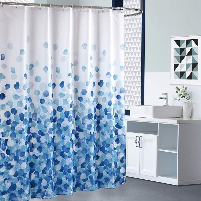 Ensemble de rideau de douche Farmhouse - Tissu de salle de bain en polyester imperméable avec œillets résistants à la rouille et ourlet lesté, lavable à la machine, taille standard