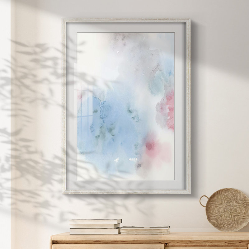 Liquide nuage I - impression encadrée, H 19,5 po x l 16,5 po, Blanc