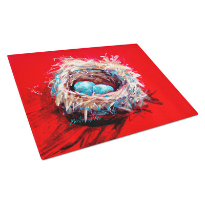 Egg-Stra Special Bird Nest Glass Cutting Board