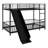 Metal Bunk Bed With Slide And Guardrails,-3625819-3625821