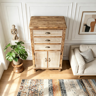 Armoire de rangement en bois rustique