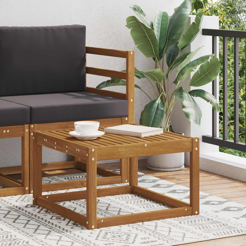 Square Solid Wood Outdoor Side Table, 37cm H x 59cm W x 59cm D