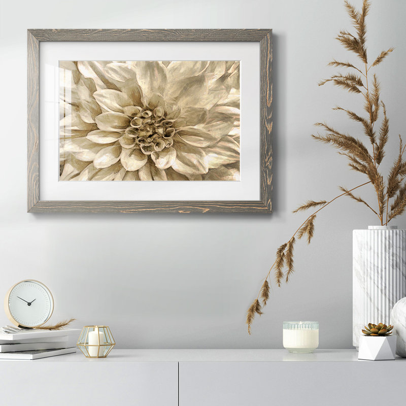 Fleur murale neutre I, H 18 po x l 26 po x P 1,5 po, Gris