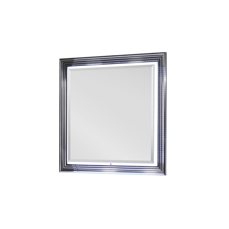 MOON MARBLE MIRROR WITH LED, White