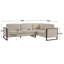 Canapé modulaire carré en L 2 pièces à accoudoirs carrés, design moderne pour le salon et la chambre à coucher