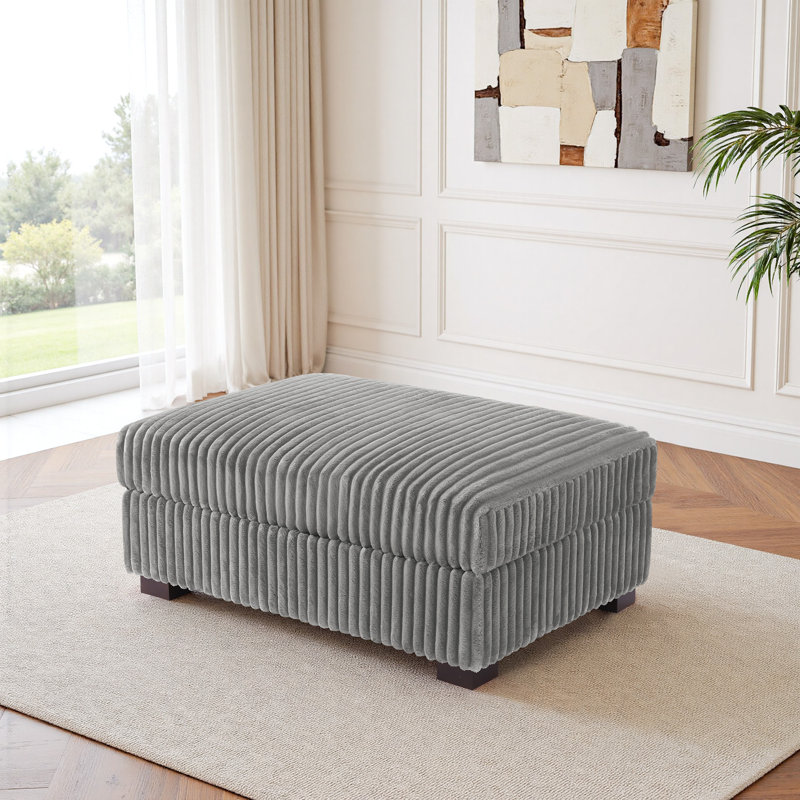 41.75cm Wide Rectangle No Ottoman, Light Grey