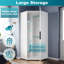 186*80*80CM Modern Simple Corner Wardrobe With High Light UV Door Panel,Solid Wood Style-477575920