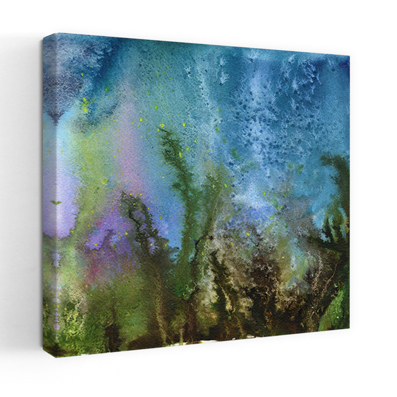 Contemporary Art Abstract Mystical Contemporary Forest Landscape Wall Art by Isabel Aguilar Alonso - Wrapped Canvas Print