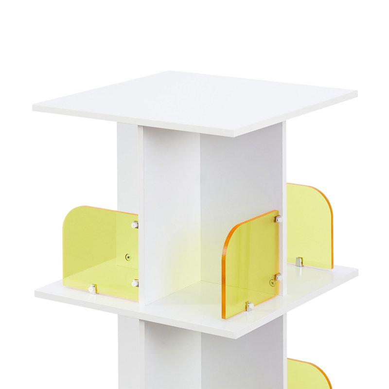 Bibliothèque rotative sur pied Prinsburg, Blanc