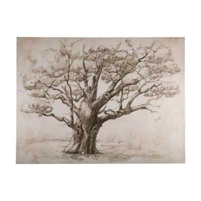 Secret Life of Tree a Hand Embelished Textured Canvas