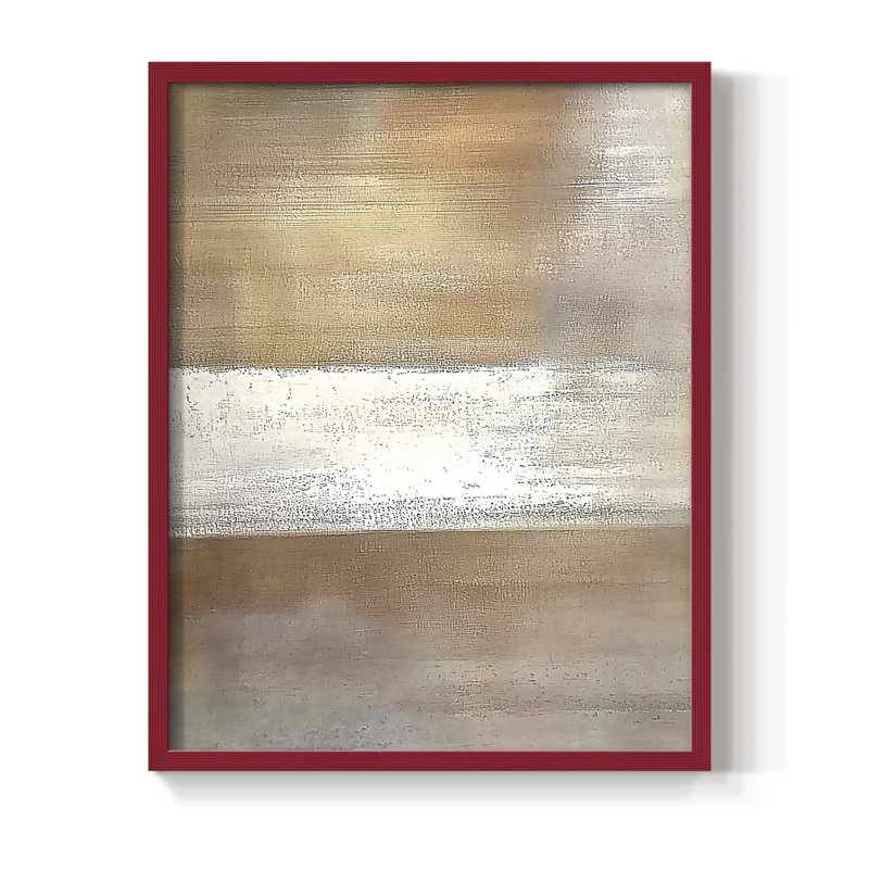 Abstrait, reproduction encadrée, prêt à être accroché , Rouge
