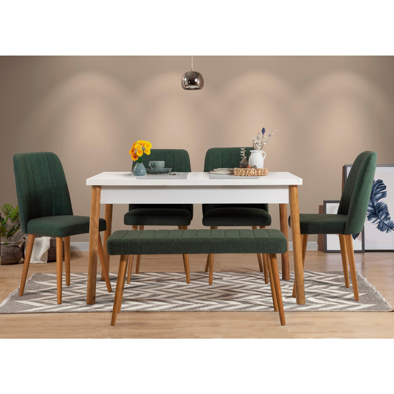 Rimma Dining Table, Oak, White