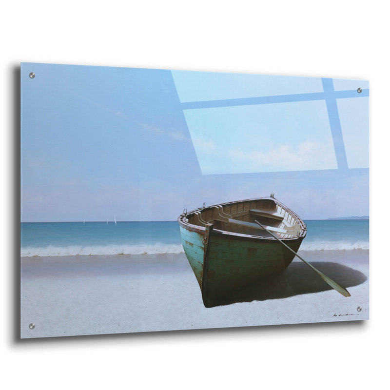 «01 Blue Boat With Oar» par Zhen-Huan Lu, H 24 po x l 36 po x P 0,2 po