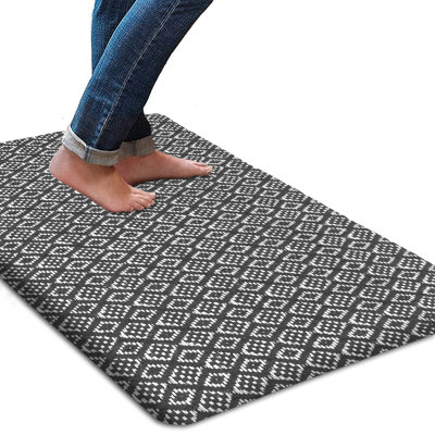 Geometric Water Resistant Anti-Fatigue Non-Skid Kitchen Mat