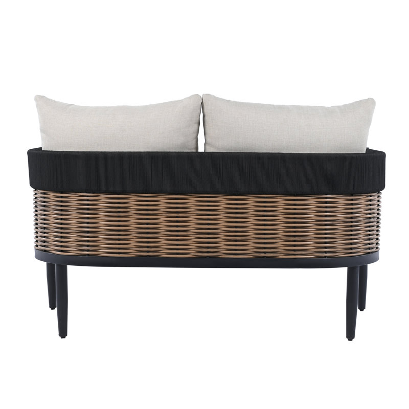 Harrison Outdoor 2 - Piece Conversation Set, Taupe