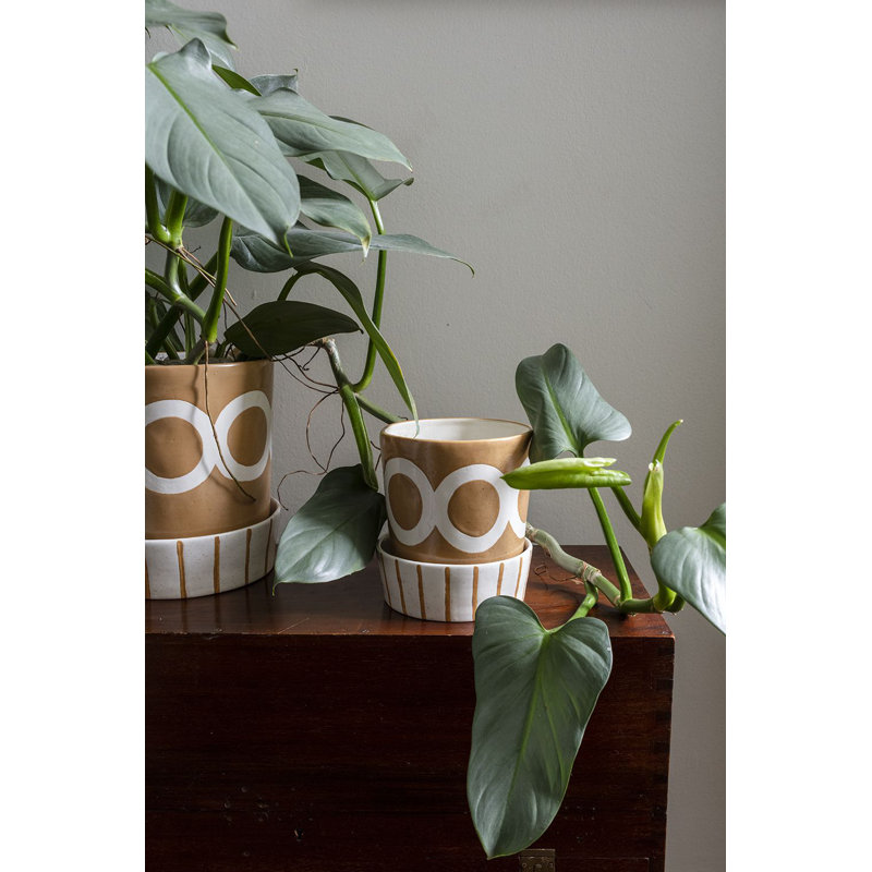 Myres Handmade Ceramic Pot Planter, 5.75" H x 5.25" W x 5.25" D